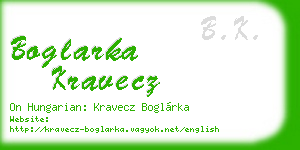 boglarka kravecz business card