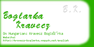 boglarka kravecz business card